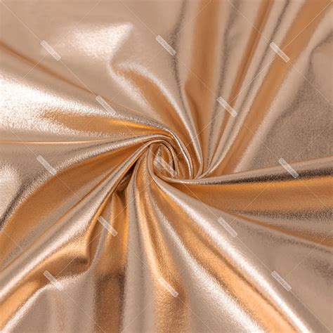 Smooth and Shiny Rose Gold Stretch Metallic Lame 